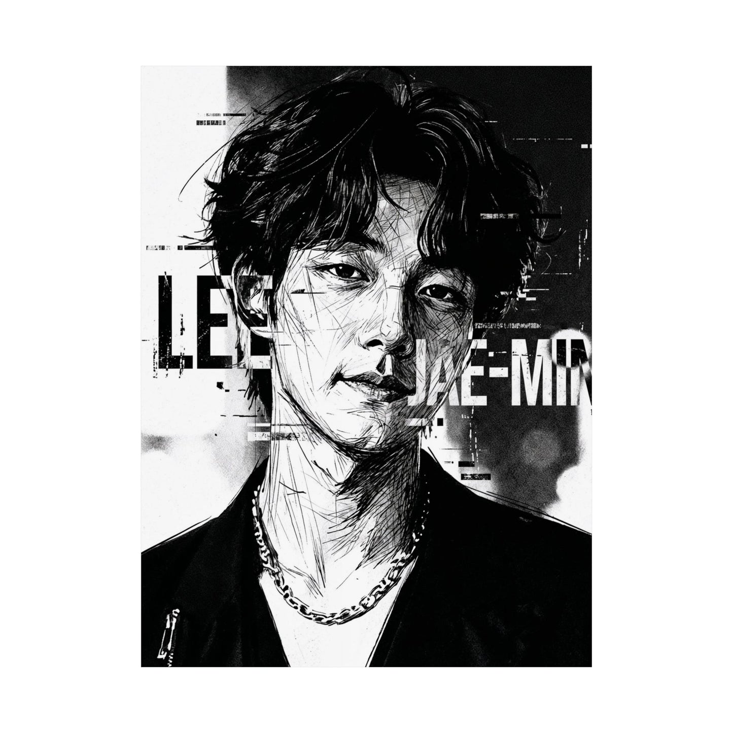 Lee Jae-Min “Portrait” Matte Poster – Premium K-Pop Idol Wall Art