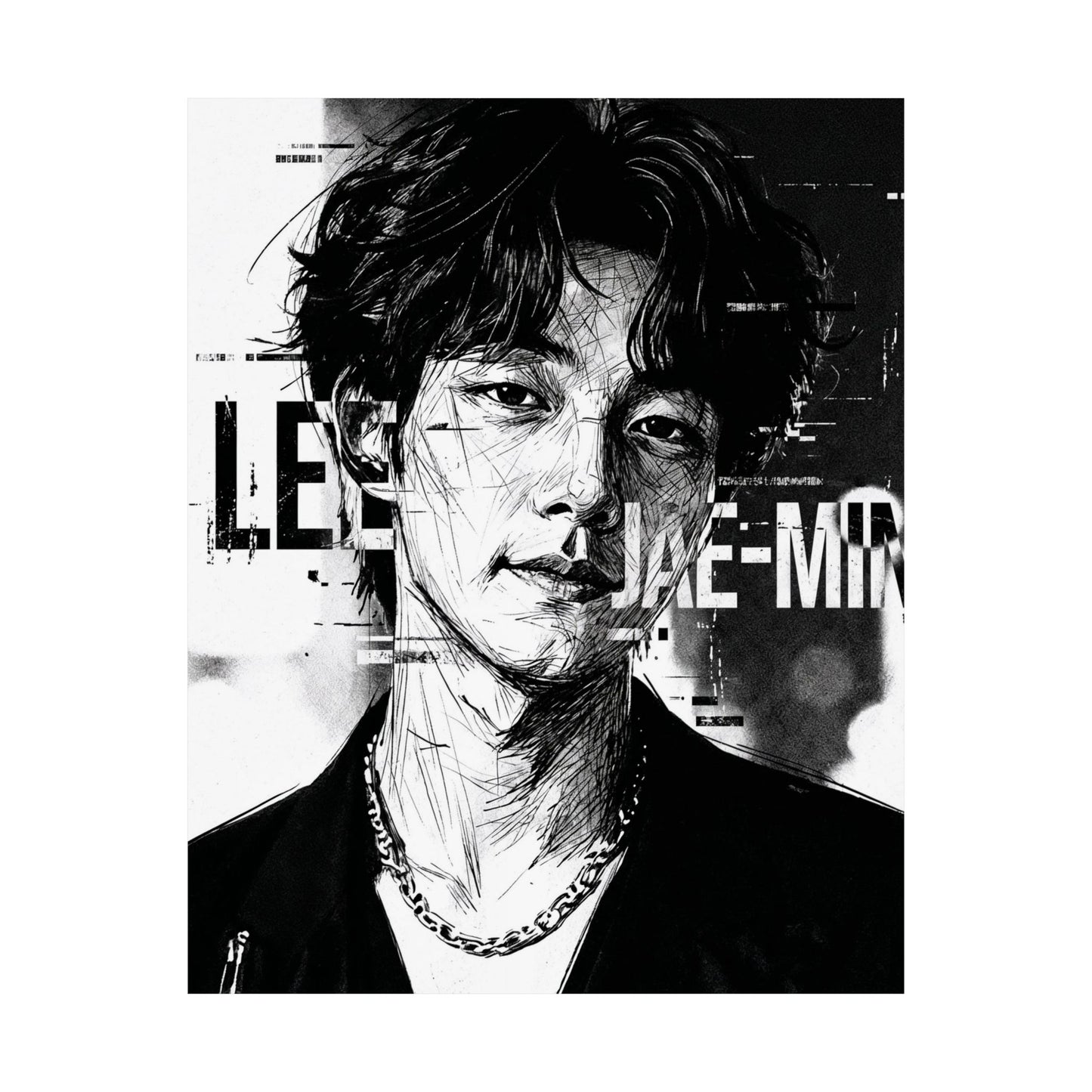 Lee Jae-Min “Portrait” Matte Poster – Premium K-Pop Idol Wall Art