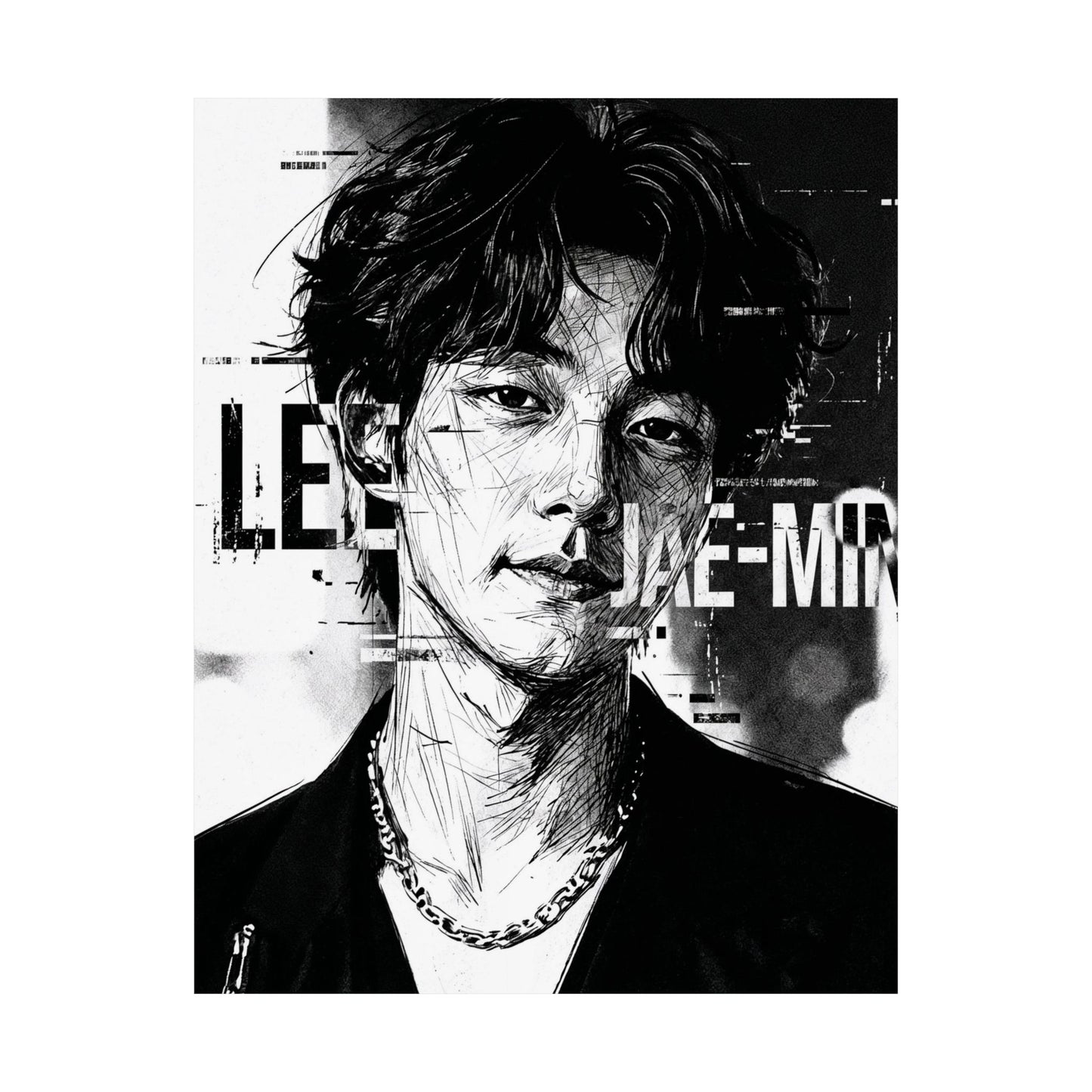 Lee Jae-Min “Portrait” Matte Poster – Premium K-Pop Idol Wall Art